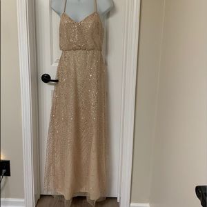 Kleinfeld Sz 4 Blush Long Sparkling Dress